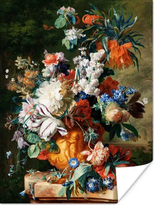 Produktbild von MuchoWow® Poster Ölfarbe - Blumen - Stilleben 60x80 cm - Schlafzimmer Dekoration