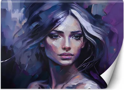 Produktbild von Vlies fototapete Weiblicher Glamour Violett 100x70 cm Feeby Lila inkl. Kleber einfache Montage