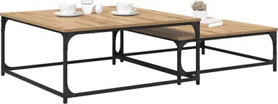 Produktbild von （Robust Möbel） Couchtisch 2 pcs - Montage erforderlich - Artisan-Eiche Holzwerkstoff - CL829386 - Couchtische