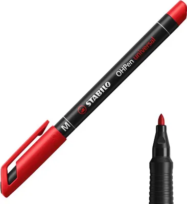 Produktbild von Folienstift - STABILO OHPen universal - permanent medium - Einzelstift - rot