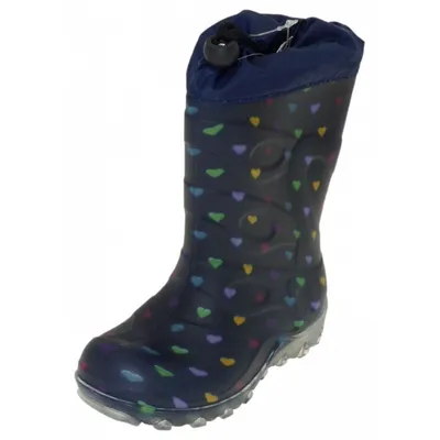 Produktbild von Beck 901 05 Warmfutter Gummistiefel Blinking Hearts Dunkel-Blau, Blau, Gr. 32