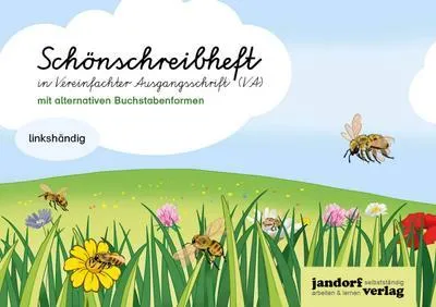 Obrázok produktu pre Schönschreibheft in VA - linkshändig - Vereinfachte Ausgangsschrift - mit alternativen Buchstabenformen