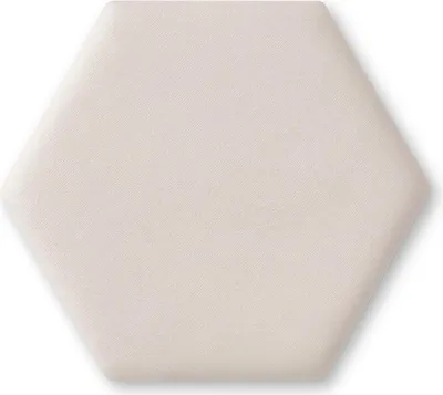 Produktbild von TAPHICEROS Hex Wandpaneel Polsterpaneel, 30x26 cm, SWING 1, Weiß, Wandkissen Hexagon Wandpolster Kopfteil für Bett Gepolstert Polsterplatte