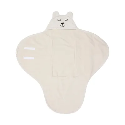 Produktbild von Jollein-Einschlagdecke Wrap Blanked Bear Oatmeal