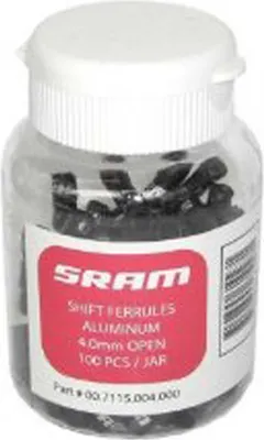 Produktbild von SRAM 00.7115.004.000 Endkappen für Schaltaußenhüllen.100 Stk. 4 mm innen, schwarz (1 Stück)