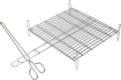 Produktbild von Sauvic 35x40 Cm Doppelgrill Aus Edelstahl Silber  Silber One Size