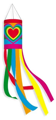 Regenbogen-Windsack, bunte Hängedekoration, 15x100 cm