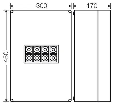 Produktbild von Hensel K 7042, Polycarbonat (PC), Grau, IP65, 300 mm, 170 mm, 450 mm