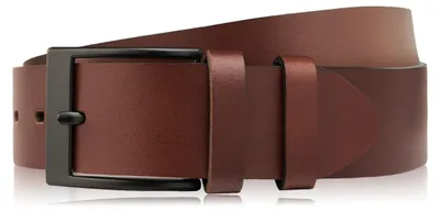 Produktbild von Herren Ledergürtel 120 cm mit schwarzer Schnalle Paolo Peruzzi Herrengürtel braun PG-05-BRBL-120