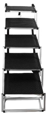 Image de Escalier pliable pour chien, 5 marches, charge maximale de 70 kg, extra-large, antidérapant, pour grands chiens, rampe portable, SUV, camion