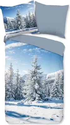 Produktbild von Duvet cover Good Morning 135x200 + 1* 80x80 cm - snow / winter landscape