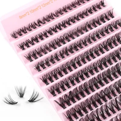 Productafbeelding van Wimpers extensions, 40D, D-krul, wimpersclusters, 8-16 mm, herbruikbaar, voor zelfgebruik