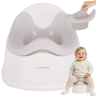 Produktbild von Töpfchen Toilettentrainer Kinder Töpfchen Kindertoilette Babytopf WC Toilettentrainer Anti-Rutsch weiß und grau Sun Baby