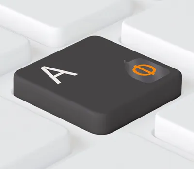 Produktbild von Russische Tastaturaufkleber 5x6mm transparent matt - mit zusätzlichen ukrainischen Zeichen - ORANGE