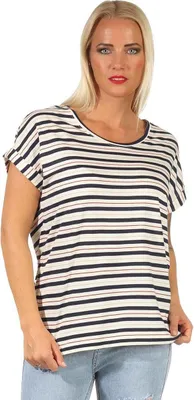 Immagine prodotto di Top T-Shirt da donna a righe Camicia a maniche corte a girocollo Estate; modello 8 XL