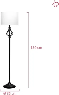 Obrázok produktu pre Paulmann Pauleen stojacie svietidlo Grand Beauty 150 cm čierne max. 20 W E27 s vypínačom