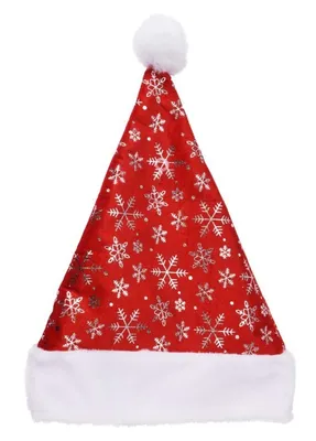 Produktbild von Weihnachtsmannmütze mit Bommel, weihnachtlich rot, 40x30 cm