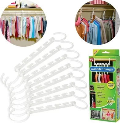 Produktbild von Verk 15255 Preiswerter Kleiderbügel für Kleiderbügel 8 Stück - weiß