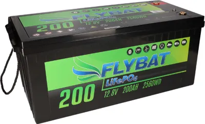 Produktbild von FLYBAT LiFePO4 Akku 12V 200Ah für Wohnwagen Boot Solar-Anlage Caravan