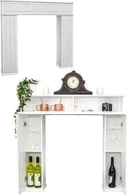 Produktbild von Krbová obostavba 107x18x100cm Biela krbová konzola