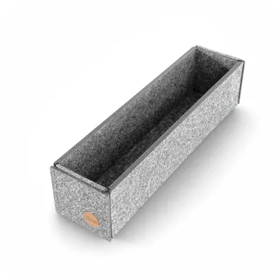 Produktbild von Aufbewahrungsbox CLEAN Filz 36 x 9 x 9 cm ohne Deckel in hellgrau meliert