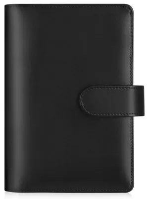 Produktbild von A6 Ringbuch Kunstleder Schwarz 6-Ringordner für Füllpapier & Loseblatt-Taschen