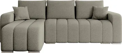 Produktbild von MIRJAN24 Ecksofa Pufetto Boucle, Eckcouch mit Bettkasten und Schlaffunktion, Stilvoll Polstersofa, L-Form (Farbe: Lambi 03)