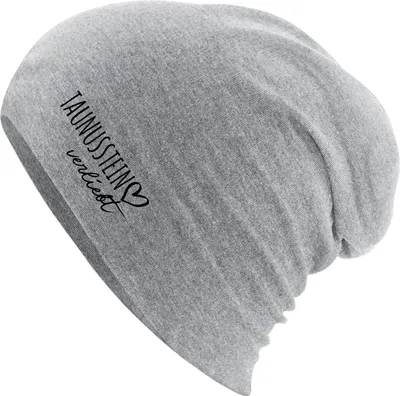 Produktbild von Huuraa Beanie Taunusstein verliebt Heather Grey One Size Baumwolle und Elasthan Mütze Geschenkidee