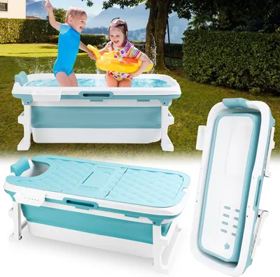 Produktbild von Jopassy 132cm Faltbare Badewanne Erwachsene Ideal für kleine Badezimmer, Praktisch und Tragbar