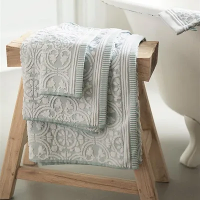 Produktbild von Pip Studio Handtuch Tile de Pip Farbe Hellblau Größe 55x100