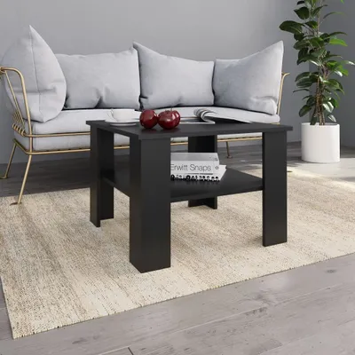 Immagine prodotto di Maison Exclusive - Tavolino nero 60x60x42 cm Materiale ligneo