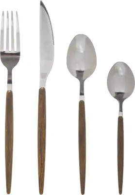Produktbild von Besteck-Set AMAZONIE, 24-teilig, mit Holzgriffen