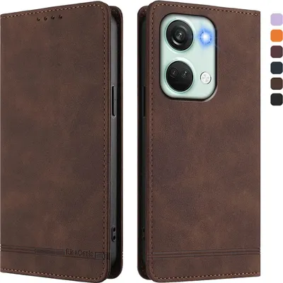 Obrázek produktu pro Pouzdro pro OnePlus Nord 3, retroPolyuretankožené flip pouzdro s stojánkem a přihrádkami na karty Hnědý