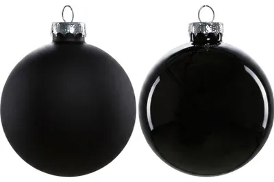 Produktbild von TrendLine Weihnachtskugeln aus Glas Ø 6,0 cm schwarz 20 Stück