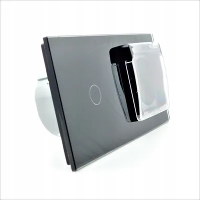 Produktbild von Livolo Touch-Schalter mit Steckdose Schwarz 230V