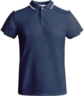 Image de Roly - Polo manches courtes pour homme "Tamil" PF4429 (S) (Bleu marine/Blanc)