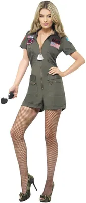 Image de Top Gun - Ensemble Costume Femme SM1940 (M) (Vert)