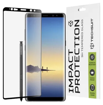 Produktbild von Techsuit 111D Full Cover / Full Glue Glass / 3D Curved Screen Schutzglas für Samsung Galaxy Note 8 – schwarz
