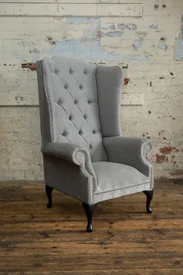 Image de Fauteuil à oreilles Chesterfield Téléviseur Canapé 1 place Textile Canapé Tissu Fauteuil