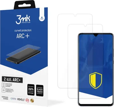 Produktbild von 3mk Display Schutzfolie ARC+ für Huawei Mate 20  0,17mm Self-Heal (2 Stück)