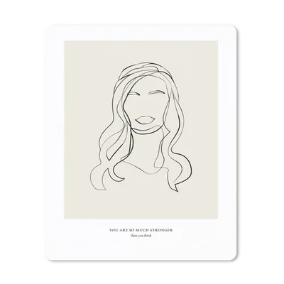 Produktbild von MuchoWow® Mauspad Mousepad Frauen - Zitate - Strichzeichnungen - Text 30x40 cm - Mousepads - Maus Mat - Pad - Mausunterlage - Mausmatten