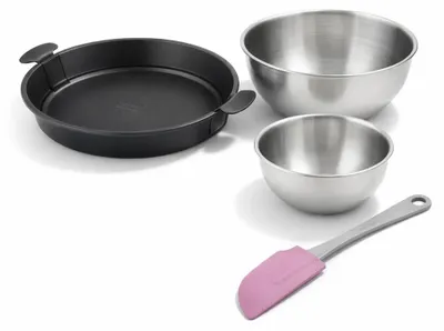 Image de Set de 4 ustensiles de pâtisserie moule à gâteaux bol et spatule Black mettallic Black mettallic Zenker  Black mettallic