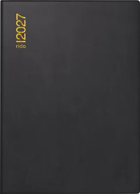 Produktbild von rido/idé 7018182907 Taschenkalender Mod. Technik II 2027 A6, Kunststoff, schwarz