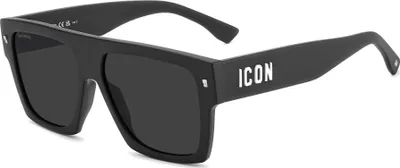 Zdjęcie produktu dla Dsquared2 ICON 0030/S MATTE BLACK/GREY 58/15/145 Okulary męskie Okulary przeciwsłoneczne