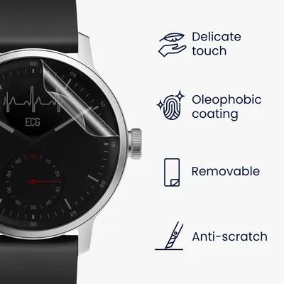 Produktbild von kwmobile 3x Transparente Displayschutzfolie kompatibel mit Withings Scanwatch 42mm - Schutzfolie für Fitness Tracker Displayschutz
