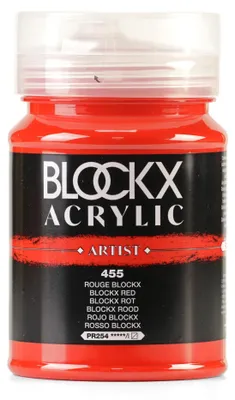 Obrázok produktu pre Akrylová farba červená BLOCKX 500 ml
