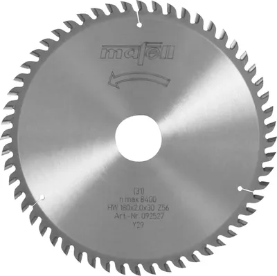 Produktbild von Mafell Sägeblatt-HM 180 x 1,2/2,0 x 30 mm, Z 56, WZ | 092527