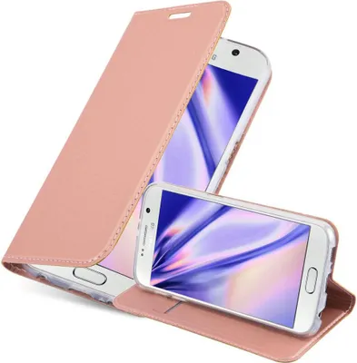 Produktbild von Cadorabo Handyhülle für Samsung Galaxy S6 Schutz Hülle in Rosa Cover Etui Book Case Booklet