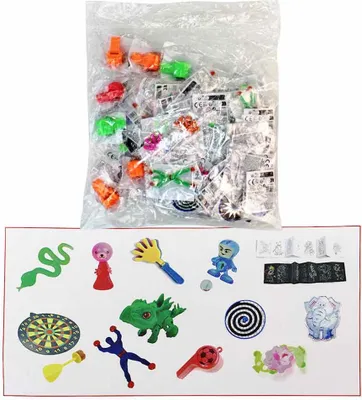 Produktbild von 72 Spielzeuge Set Minispiele Kinder im Beutel