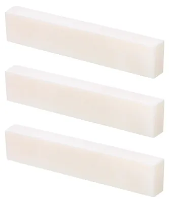 Produktbild von Stück DIY-Rohling-Saitenkissen aus Büffelknochen für klassische elektrische Akustikgitarren, 52 x 6 x 10 mm